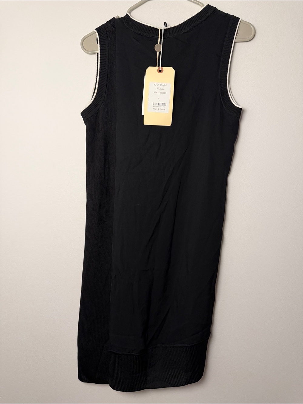 NWT Rag & Bone Abby Sleeveless Crepe Mini Dress in Black / S - Picture 5 of 7